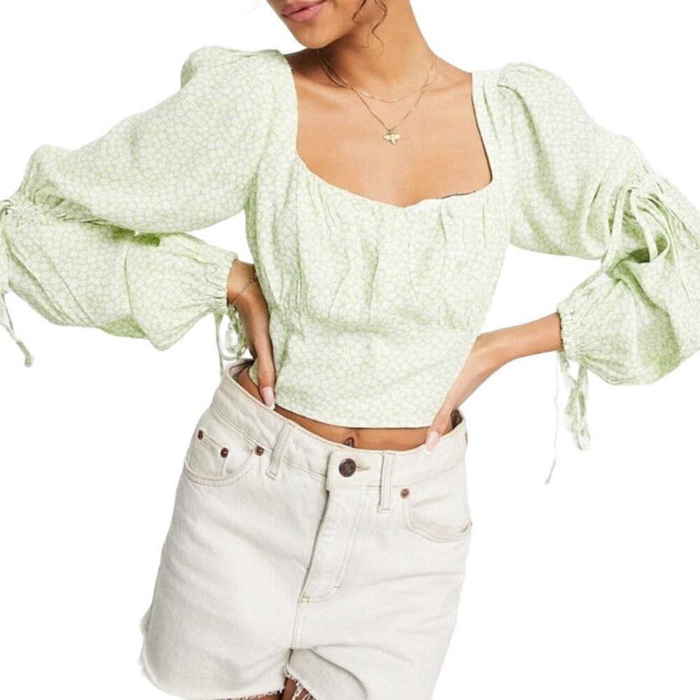 Charlie Holiday Mia Bodice Top in Green, Size M​​​​